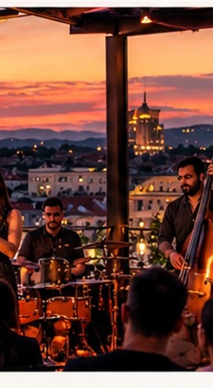 Bubnjar i basista sviraju na bini
